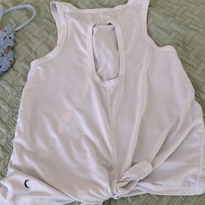 Zyia active white mesh tank